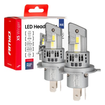 Сијалици LED H4 6000K 44W CANBUS 2ком WINGER AMIO
