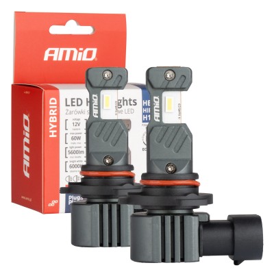 Сијалици LED HB3 9005 HIR1 H10 6000K 60W CANBUS 2ком HYBRID AMIO