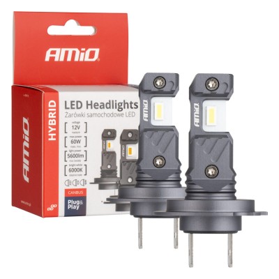 Сијалици LED H7 6000K 60W CANBUS 2ком HYBRID AMIO