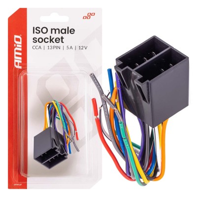 ISO Машки Приклучок 13PIN 5A 12V AMIO