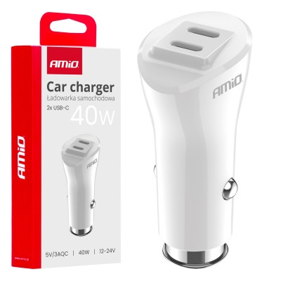 USB Type C Полнач Двоен 40W AMIO