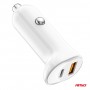 USB Полнач Двоен USB+TypeC QC 20W AMIO