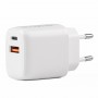 220V USB Полнач Двоен USB+TypeC 20W AMIO