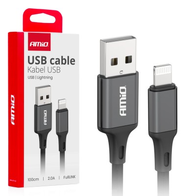 USB Кабел USB-Lightning 2A 100cm FullLINK 03901 AMIO