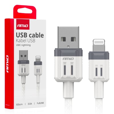 USB Кабел USB-Lightning 3A 100cm FullLINK 03907 AMIO
