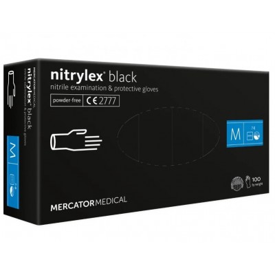 Нитрилни ракавици без пудра -  големина M – 100 парчиња MERCATOR