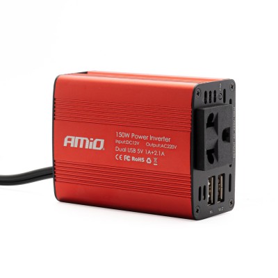Инвертер на Струја 12V/220V 150/300W 2xUSB AMIO